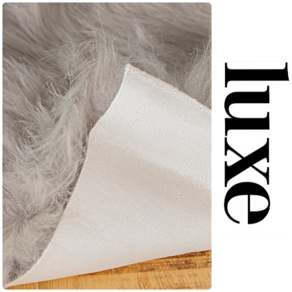 LUXE Faux Fur Hudson Rectangular Rug - Picture 4 of 5
